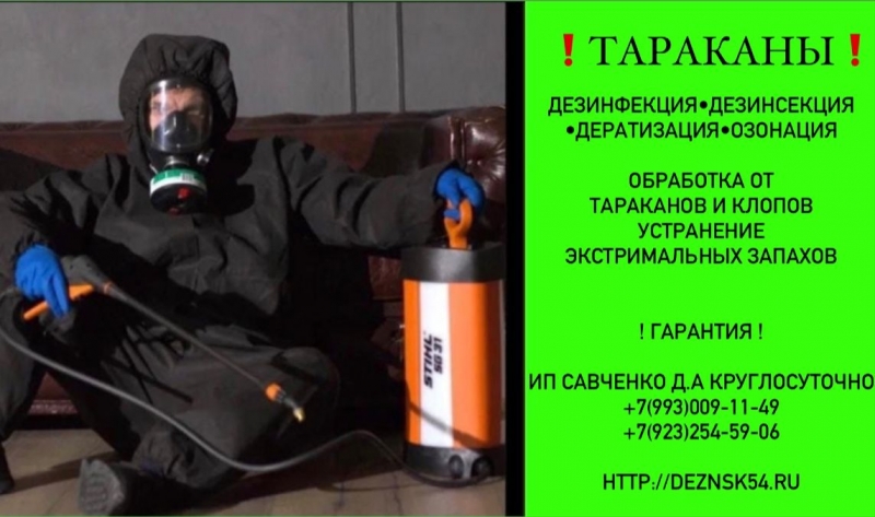 Уничтожение тараканов