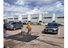 Заливка трещин в асфальтобетонном покрытии