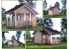 Дачный домик 6х5,5 с угловой террасой